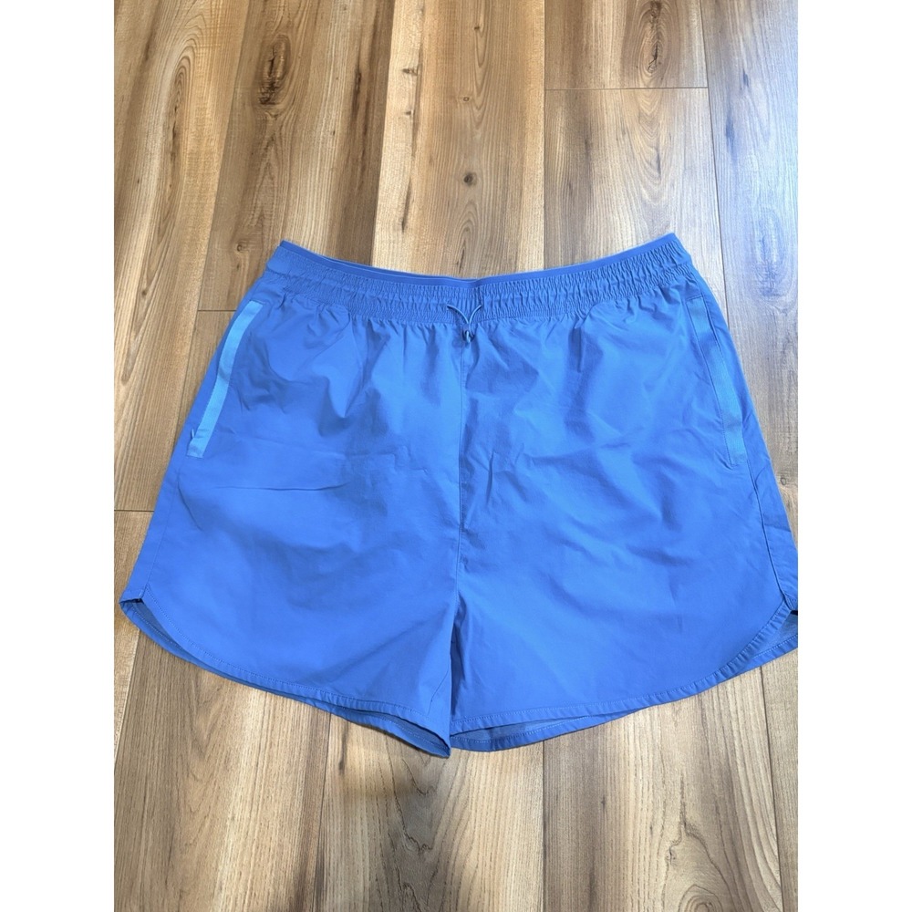 Mono B Athletic Shorts Women's 1XL Teal Nylon Stretch 3.5" Inseam Comfort Waist